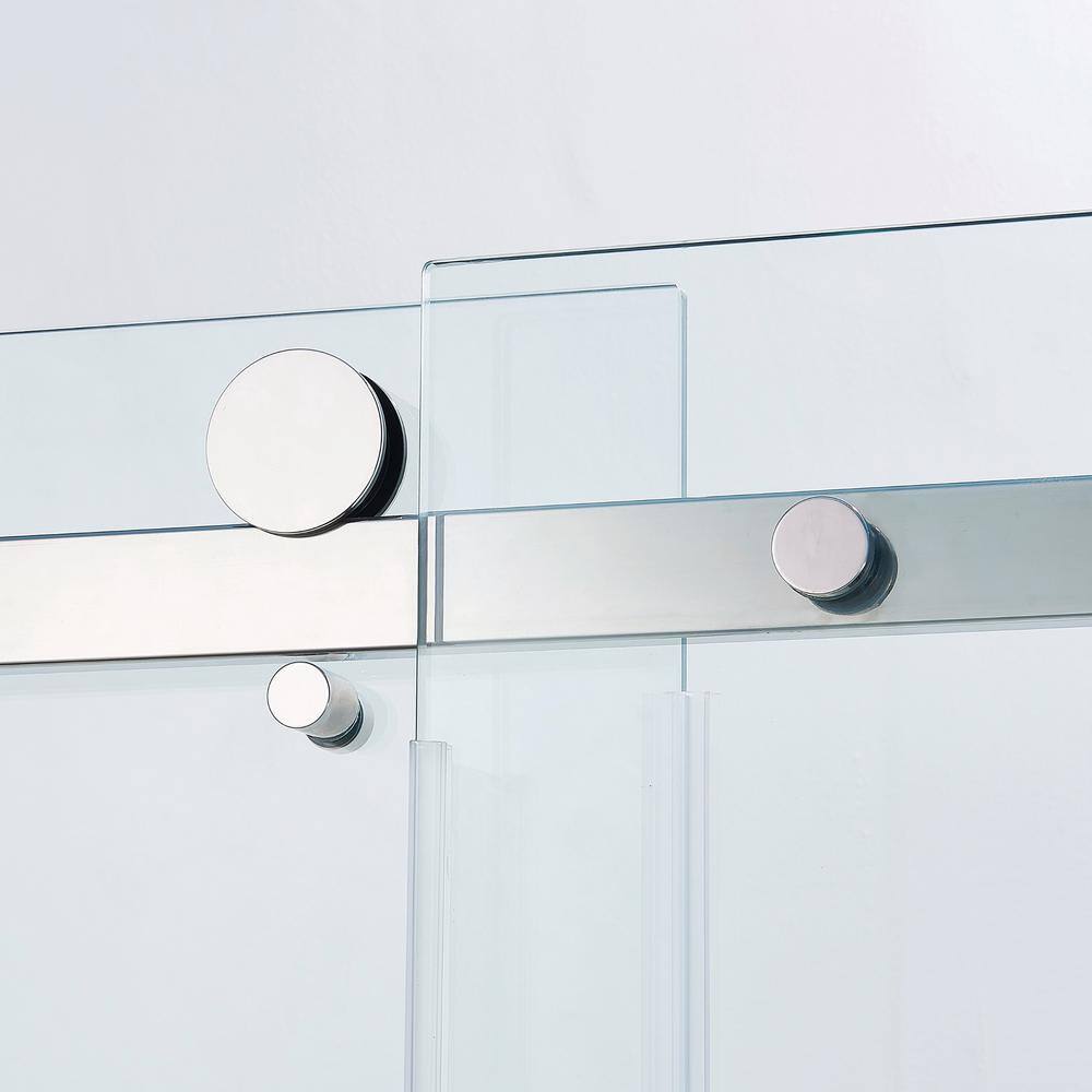 56-60" Brushed Nickel and Glass Sliding Shower Door
