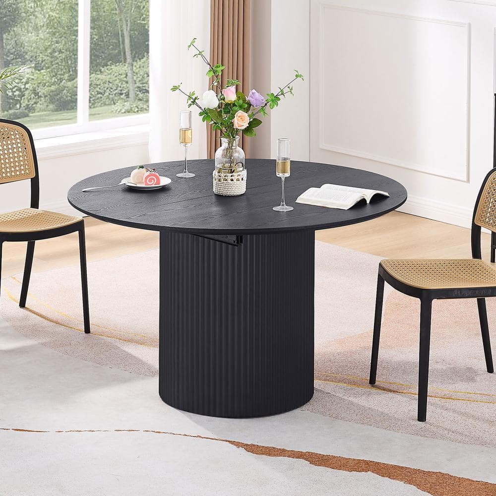 86.61 in. Black Expandable Oval Coffee Table, Modern Extendable Multi-Purpose Leisure Desk price history on PriceWatchPro