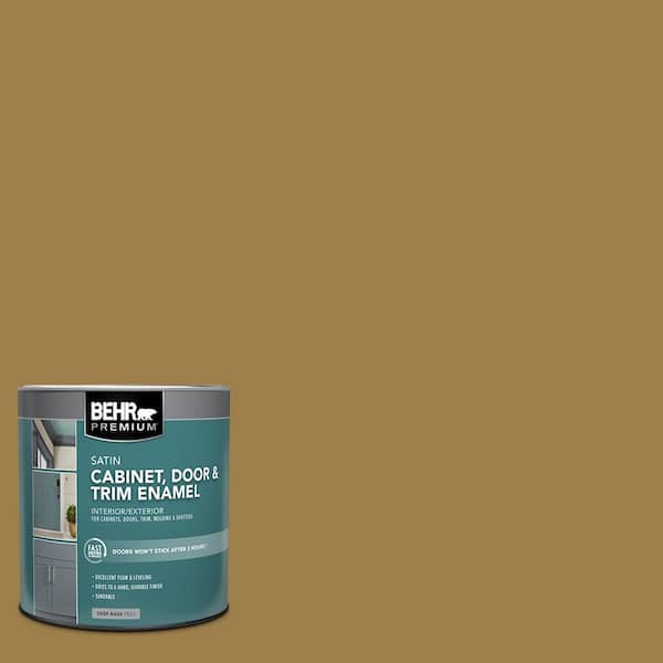 BEHR PREMIUM 1 qt. #S310-6 Gold Ink Satin Enamel Interior/Exterior Cabinet, Door & Trim Paint