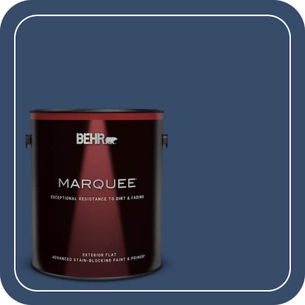 BEHR MARQUEE 1 gal. #580D-7 Deep Royal Flat Exterior Paint & Primer
