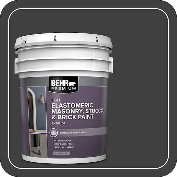 5 gal. Black Elastomeric Masonry, Stucco and Brick Exterior Paint