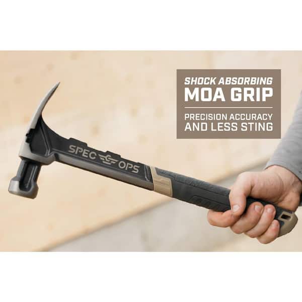 SPEC OPS Steel Framing Hammer, 28 oz., Rip Claw, Milled Face