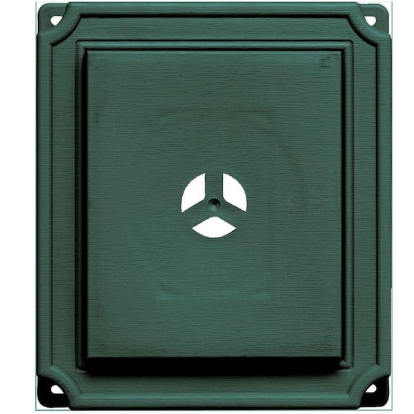 Builders Edge 7 in. x 8 in. #028 Forest Green Scalloped Mounting Block