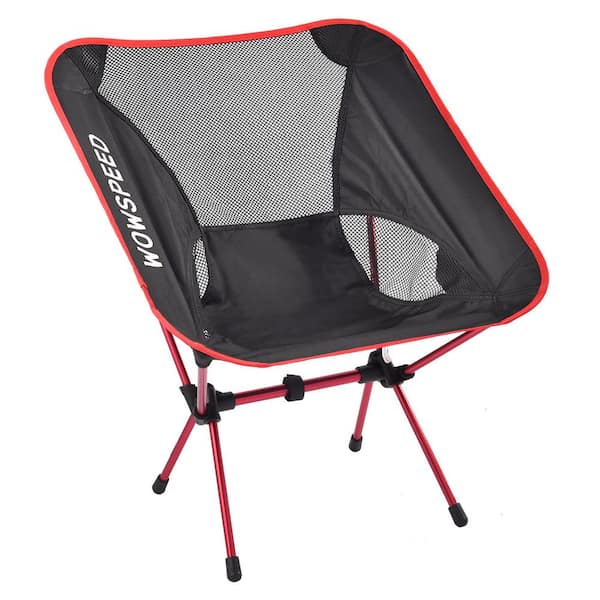 AOPSPS Camping Folding Chair With a Side Pocket for Lawn Outdoor Activities