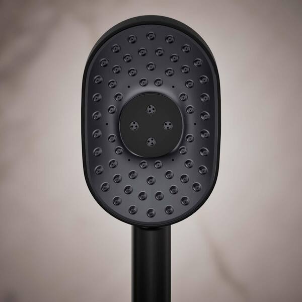 KOHLER Statement 3-Spray Patterns with 2.5 GPM 3.63 in. Wall Mount Handheld Shower Head in Matte Black