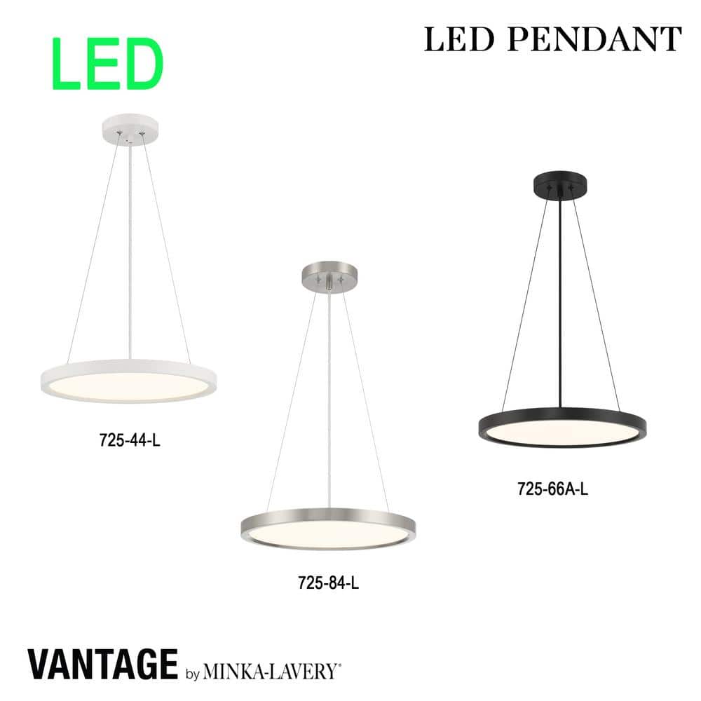 15" Coal Aluminum LED Pendant with Acrylic Shade