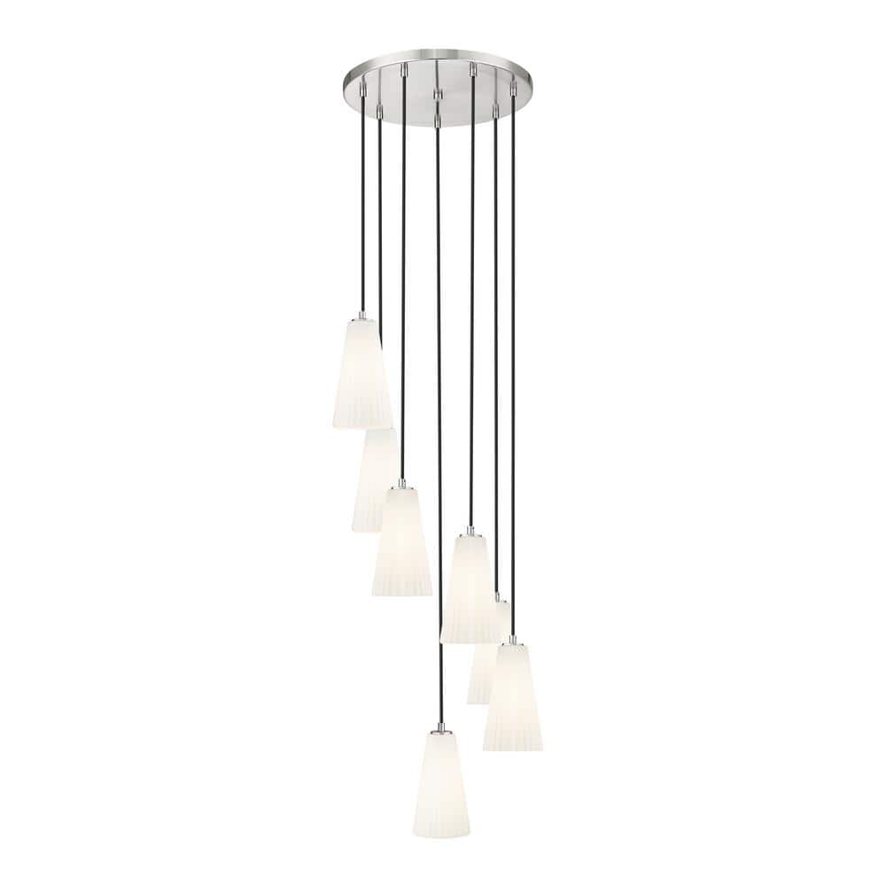 Farrell 7-Light in Brushed Nickel Chandelier with no bulbs included