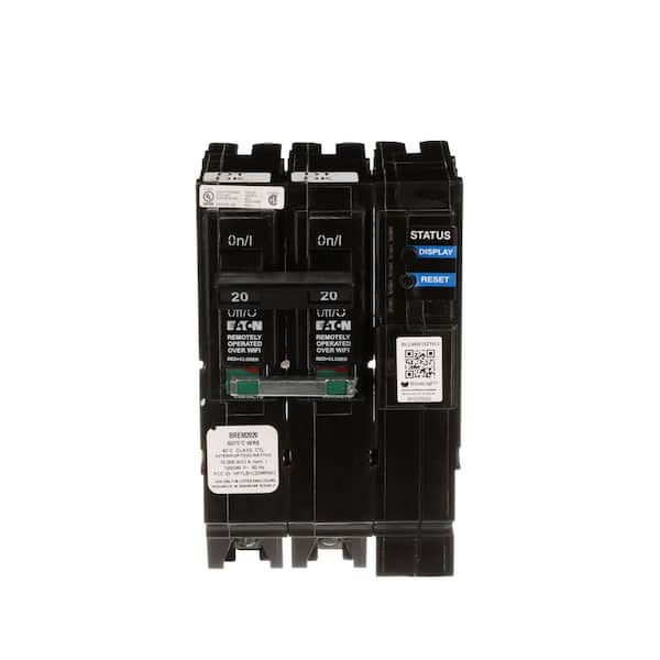 Eaton Smart Circuit Breaker 2-Pole 20 Amp 120-Volt/240-Volt 10 kA Interrupt Rating