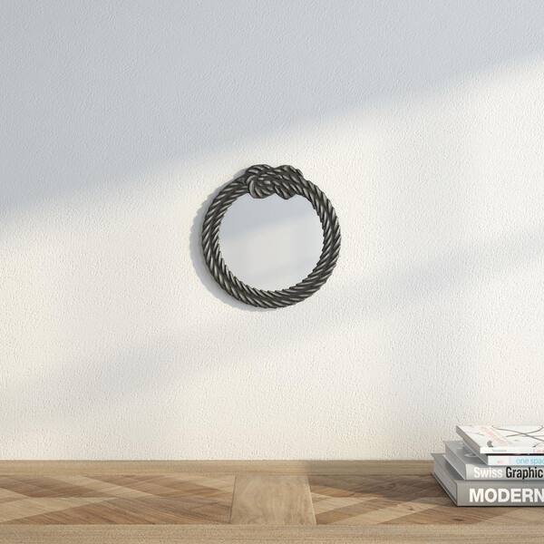 Stonebriar Collection 9 in. x 9 in. Knot Rope Design Framed Mirror