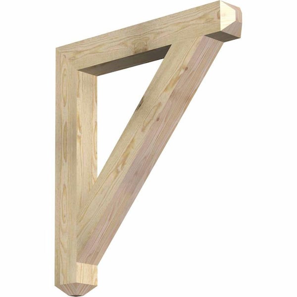 Ekena Millwork 4 in. x 34 in. x 30 in. Douglas Fir Traditional Craftsman Rough Sawn Bracket