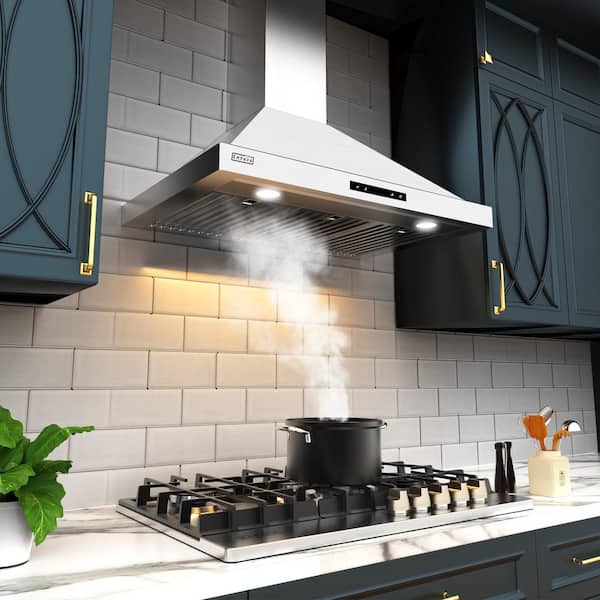 Cosmo 30 in. 380 CFM Ductless Wall Mount Range Hood in Stainless Steel
