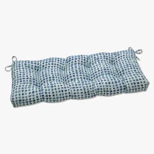Novelty Rectangular Outdoor Bench Cushion in Blue