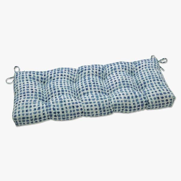 Pillow Perfect Novelty Rectangular Outdoor Bench Cushion in Blue