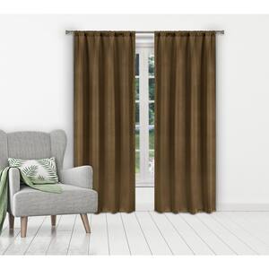Taupe Thermal Rod Pocket Blackout Curtain - 38 in. W x 84 in. L