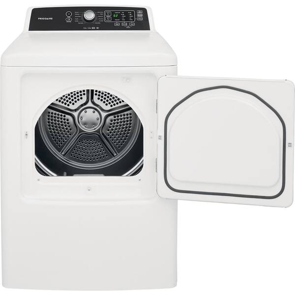 White top load laundry pair with fftw4120sw deals 27 washer and ffre4120sw 27 electric dryer