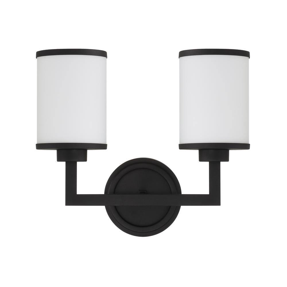 Bryant Black Forged Dimmable 2-Light Wall Sconce