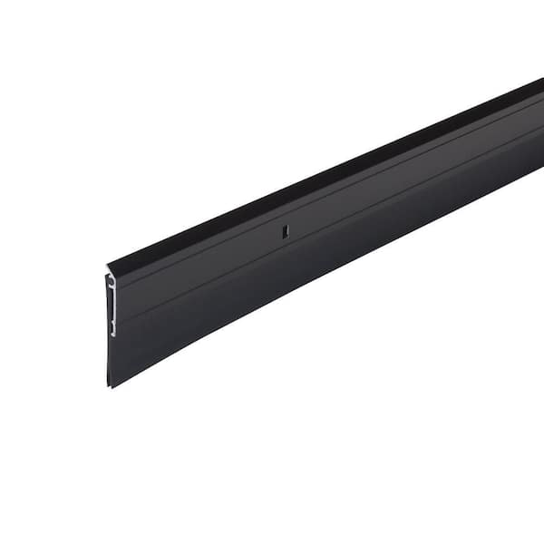 0.25 in. x 36 in. Black Aluminum Screw-On Door Sweep Door Weatherstripping