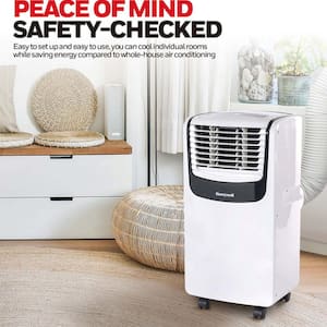 9,100 BTU (ASHRAE) 6,100 BTU (SACC) Portable Air Conditioner in White and Black
