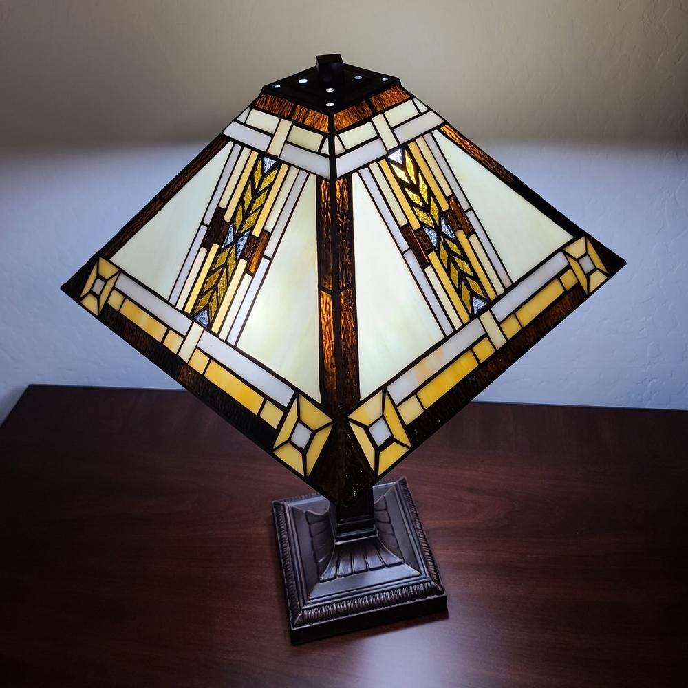 Tiffany Style 22" Multicolor Stained Glass Table Lamp
