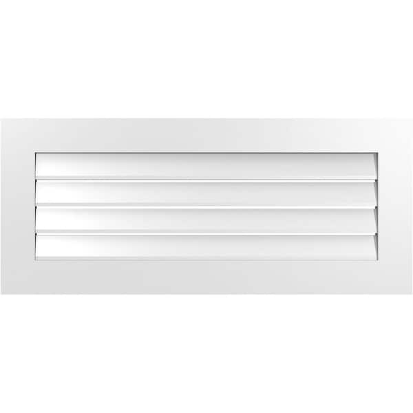 Ekena Millwork 42" x 18" Vertical Surface Mount PVC Gable Vent: Functional with Standard Frame