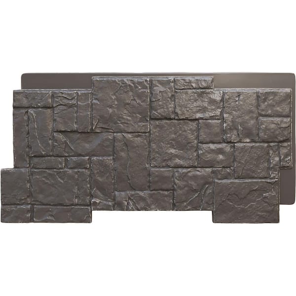 Ekena Millwork 49 in. x 24-1/2 in. Castle Rock Stacked Stone, StoneWall Faux Stone Siding Panel