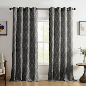 Medalia Window Panel, Dark Gray - 52''W x 95''L