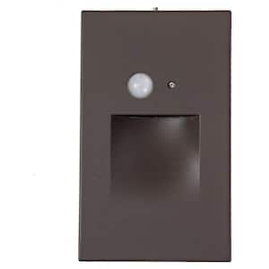 LED Indoor and Outdoor Motion Sensor Light, Integrated PIR Motion Sensor, Vertical Stairway Lighting - Bronze