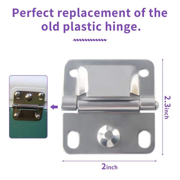 Tinoaly 4pcs Stainless Steel Cooler Hinges Replacement for Coleman Tinoaly 4pcs Stainless Steel Cooler Hinges Replacement for Coleman