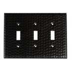Black 3-Gang Toggle Wall Plate (1-Pack)