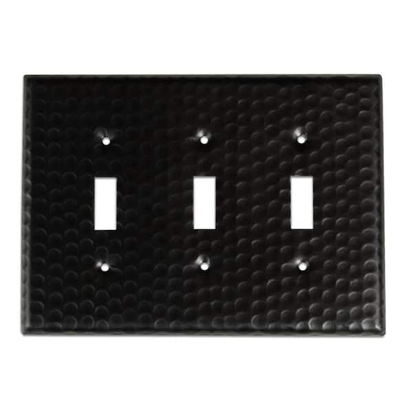 Monarch Abode Black 3-Gang Toggle Wall Plate (1-Pack)
