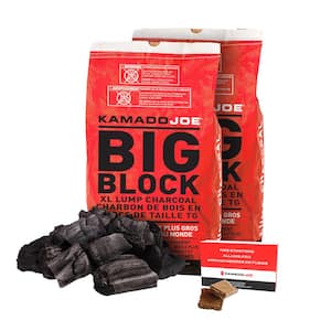 20 lbs. Big Block XL Lump Charcoal Bundle and Fire Starters (2-Pack)