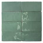 Catalina Green Lake 3 in. x 6 in. Polished Ceramic Subway Wall Tile (5.38 sq.ft./case)