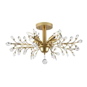 CANARM Orla 15.5 in. 3-Light Gold Flush Mount IFM709A15GD - The