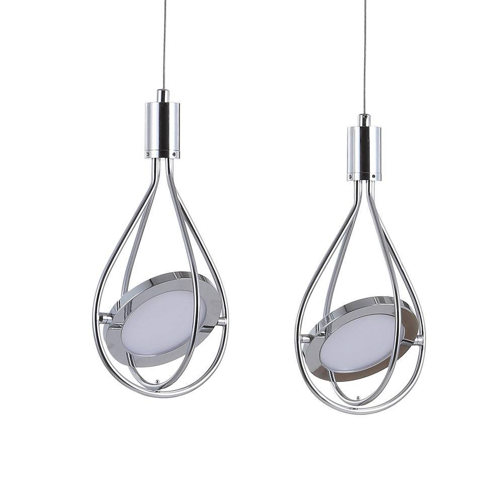 Orion Minimalistic Glam 4-Light Polished Chrome LED Pendant