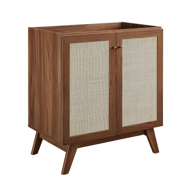 MODWAY Soma 29 in. W x 18 in. D x 32.5 in. H Bath Vanity Cabinet without Top in Walnut