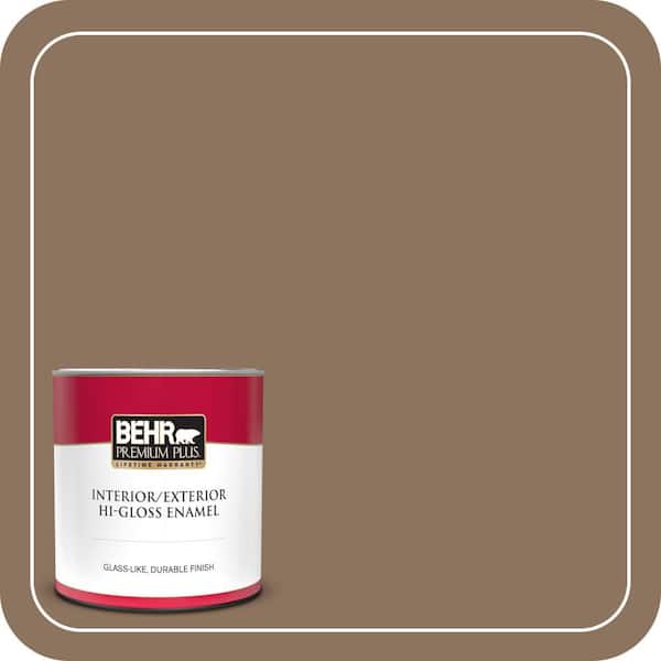 BEHR PREMIUM PLUS 1 qt. #N260-6 Outdoor Cafe Hi-Gloss Enamel Interior/Exterior Paint & Primer