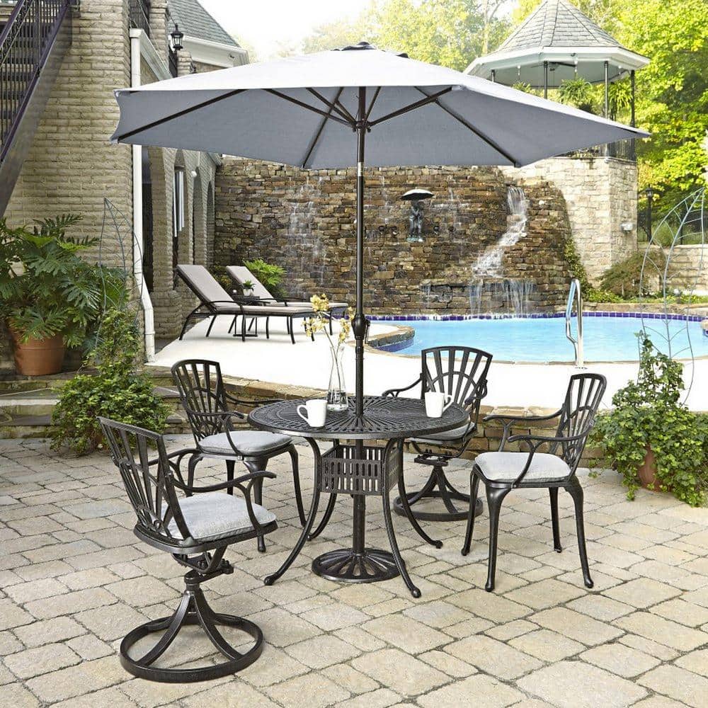 Charleston 48" Square Charcoal Aluminum Outdoor Dining Table