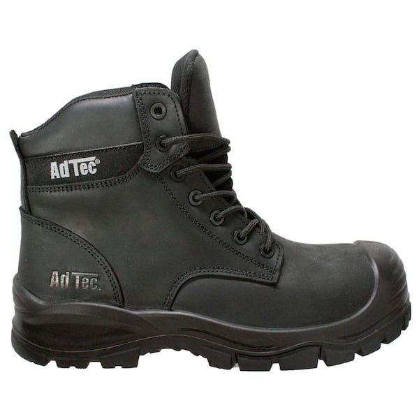 AdTec Men's Waterproof Work Boots Composite Toe Black