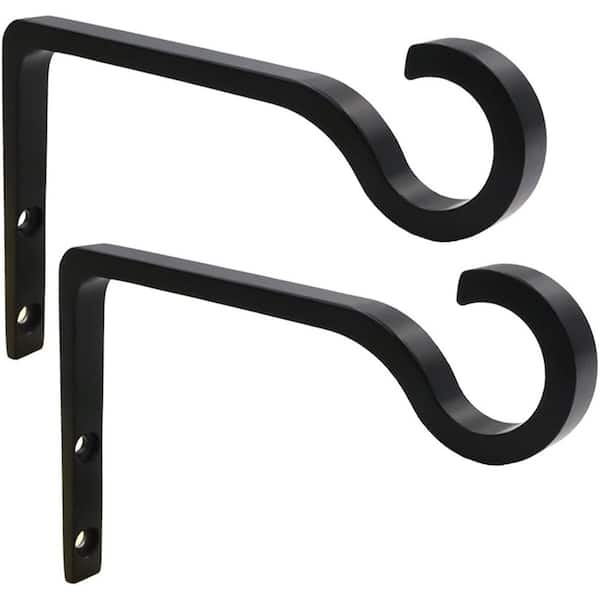 Misopily Decorative Hanging Plant Bracket Black Metal Hook
