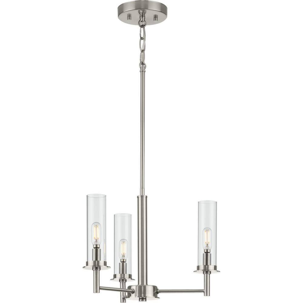 Kellwyn 16" Brushed Nickel Glass Semi-Flush Mount Light