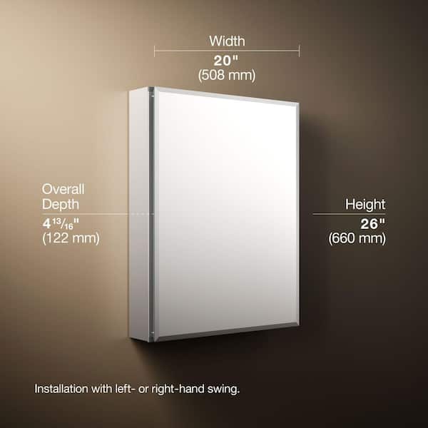 KOHLER 20 in. W x 26 in. H Recessed Medicine Cabinet K-CB