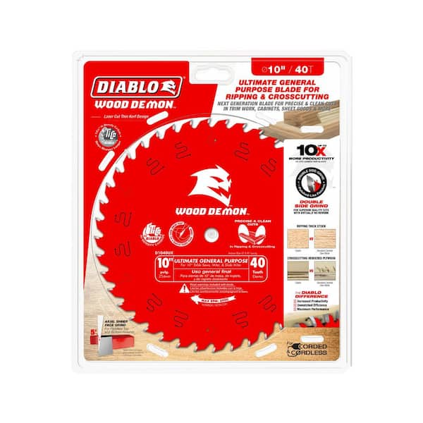 DIABLO 10in. x 40-Tooth Wood Demon Ultimate General Purpose