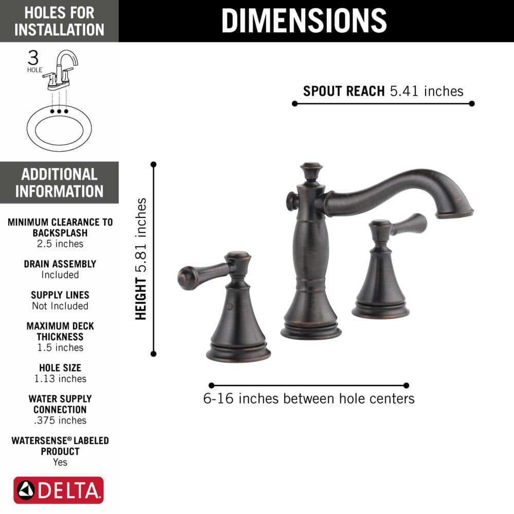 Elegant Venetian Bronze Widespread Bathroom Faucet with Metal Pop-Up Drain