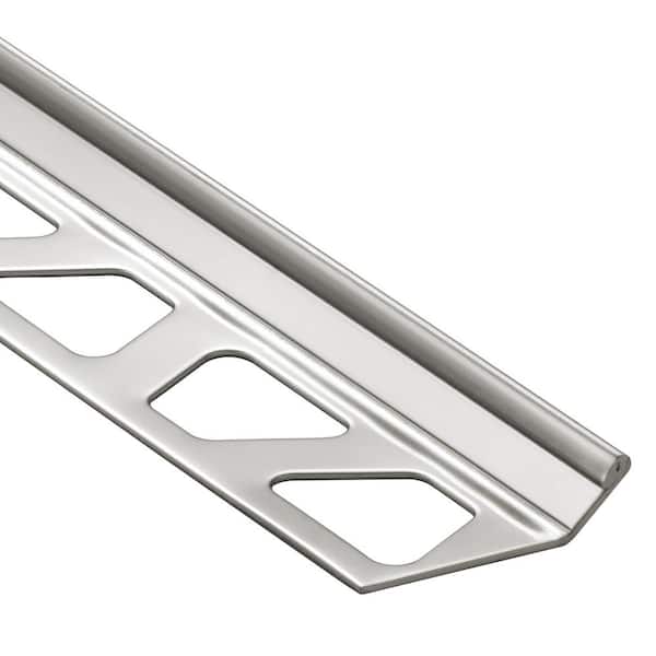 Schluter Finec Stainless Steel 11/32 in. x 8 ft. 2-1/2 in. Metal Tile Edging Trim