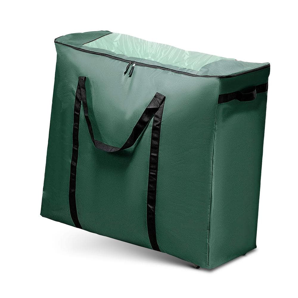 33 in. Green 600D Oxford Polyester Christmas Accessory Storage Bag