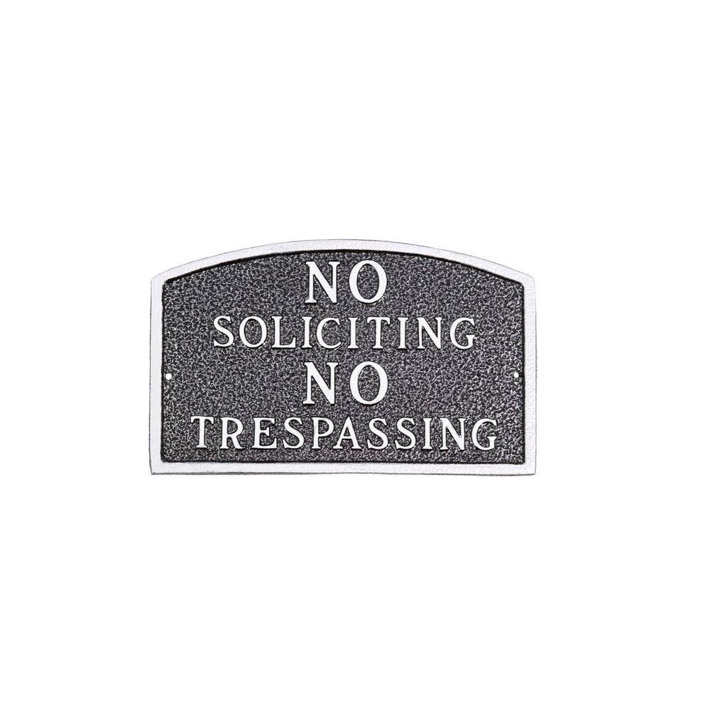 No Soliciting, No Trespassing Arch Standard Statement Plaque - Swedish Iron price history on PriceWatchPro