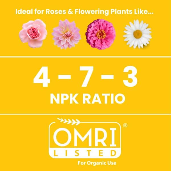 6 lb. Organic Rose and Flower Plant Food 4-7-3