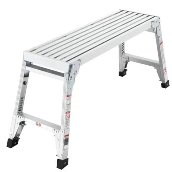 3.3 ft. Aluminum Alloy Work Platform Portable Work Bench Folding Ladder Load Capacity 225 lbs. 40 in.