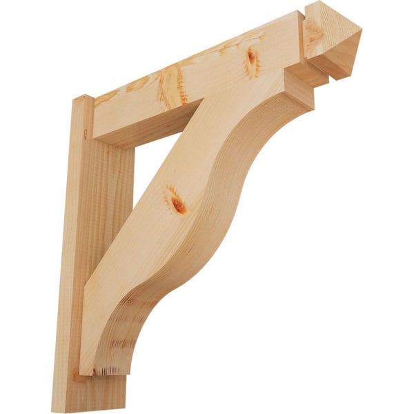 Ekena Millwork 6 in. x 24 in. x 24 in. Fuston Arts and Crafts Smooth Douglas Fir Outlooker