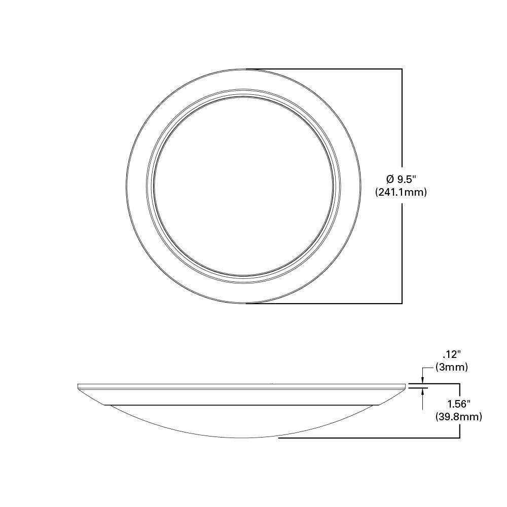 White Circular LED Indoor Ceiling Light with Remote Control
